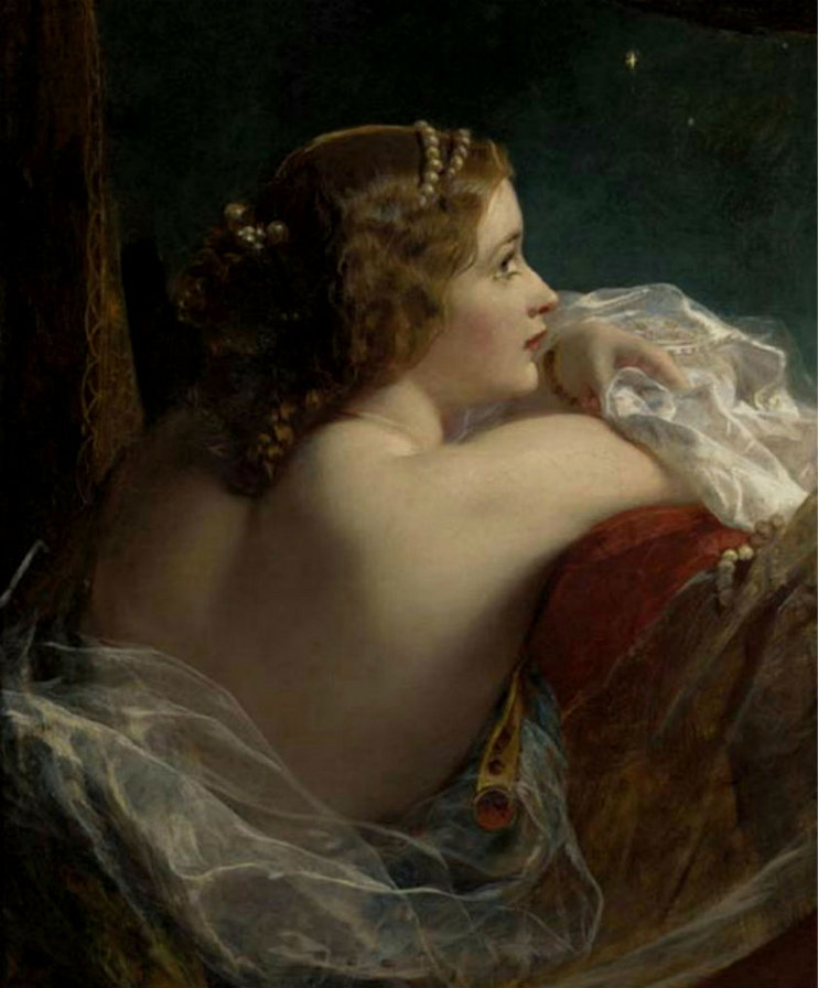 Девушка - жанровая живопись, ретро - оригинал