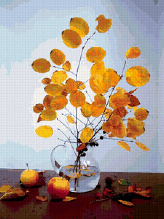 осенний натюрморт - натюрморт, ветки, осень - предпросмотр