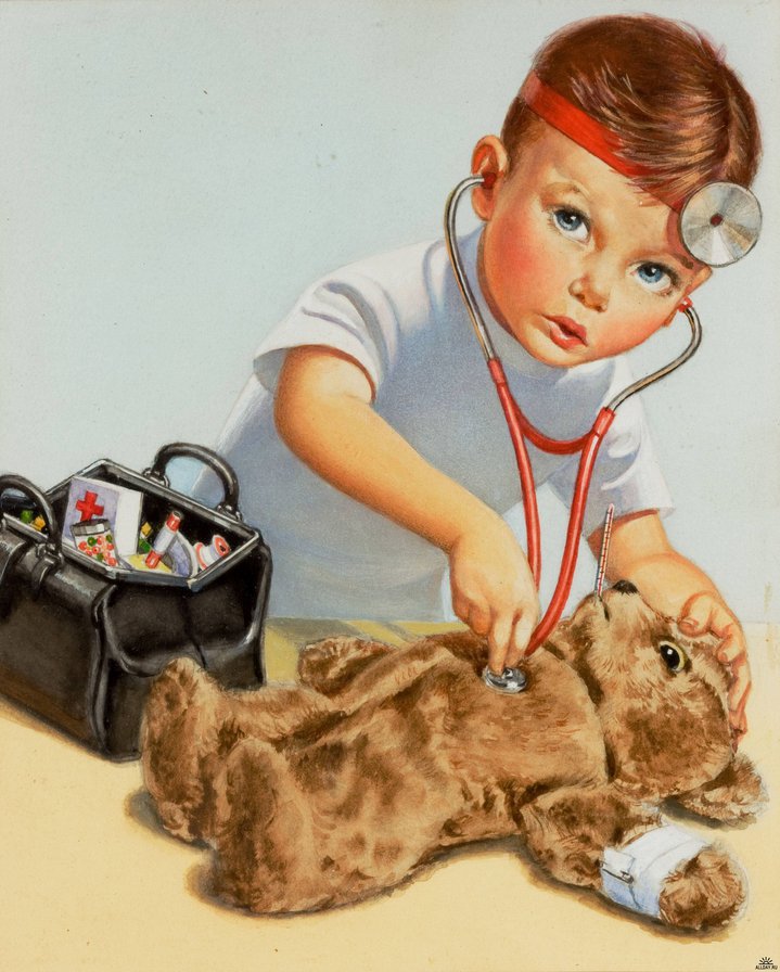 Юный доктор - доктор, ребенок, мальчик - оригинал