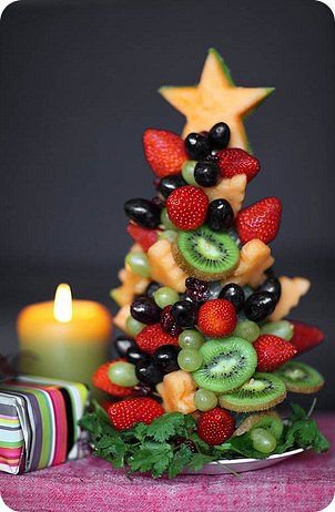 елка - фрукты, новый год, елка - оригинал
