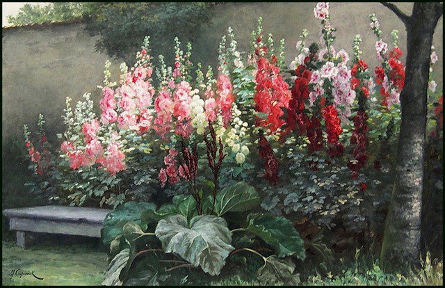 место для свиданий - лето, цветы, парк - оригинал