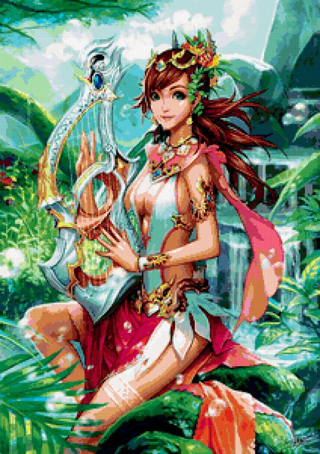 девушка - флейта, фентези, образ, мультик - предпросмотр