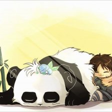 панда и малыш