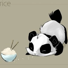 Схема вышивки «Панда и рис»