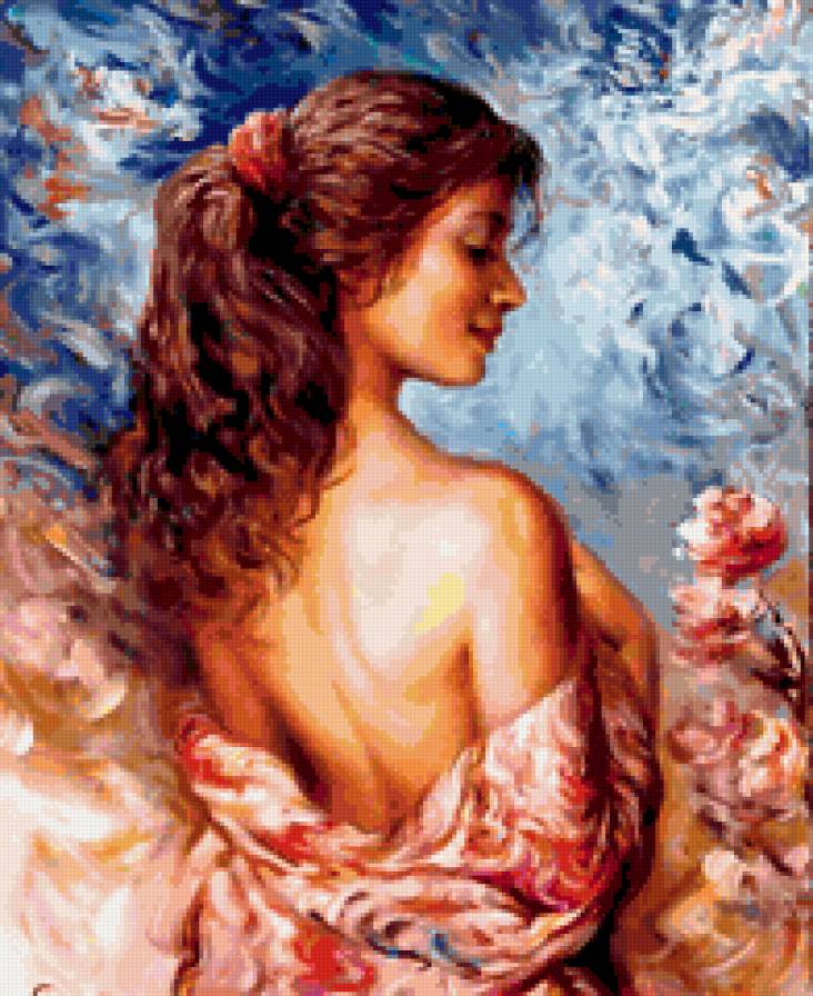 девушка - одиночество, девушка, красота, картина, любовь - предпросмотр