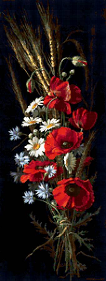 букет с маками - маки, букет, цветы, картина - предпросмотр