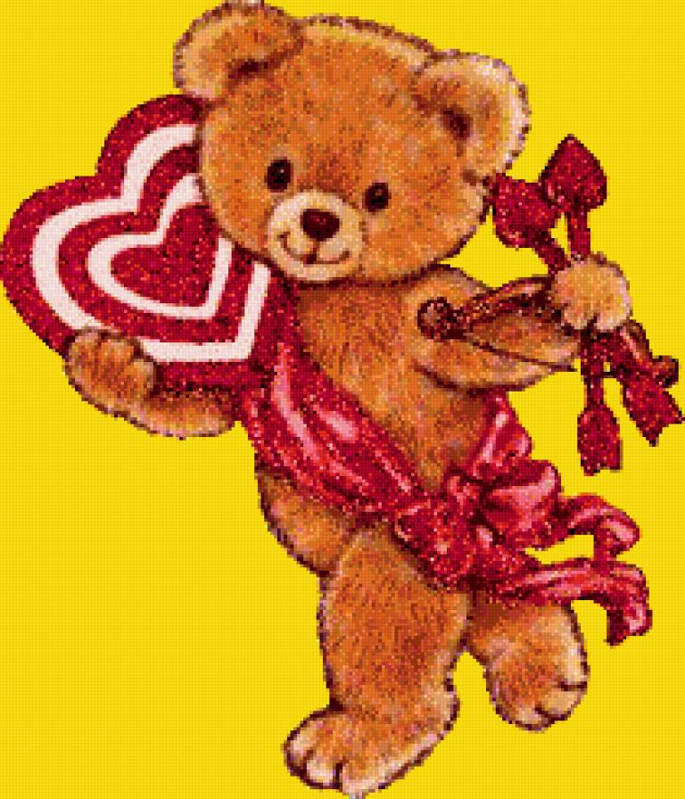 ВАЛЕНТИНКА для тебя - стрелки, мишка, праздник, сардце, день влюбленных, валентинки - предпросмотр