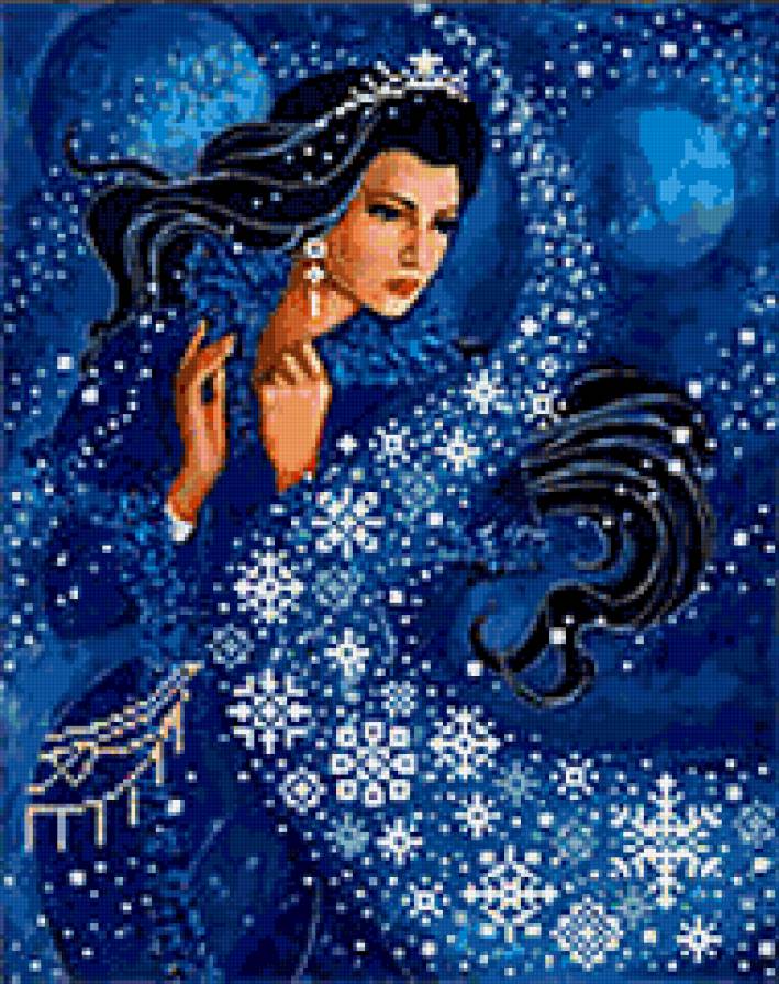 девушка-зима - любовь, девушка, феи, фентези, эльфы - предпросмотр