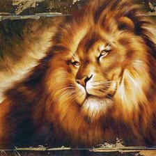 Схема вышивки «лев»