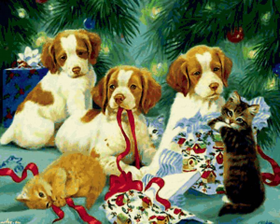 собачки - животные, щенята, милашки, друг, новый год, друг семьи, собака - предпросмотр