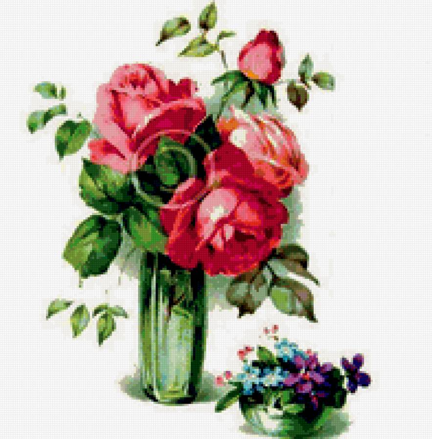 Букет - букет, цветы, цветочное, розы - предпросмотр