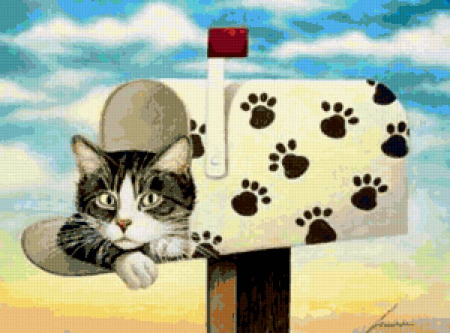 Вам письмо) - почта, кот - предпросмотр