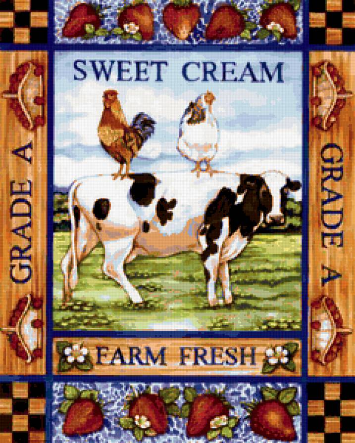 Ферма - домашние животные, ферма, корова - предпросмотр