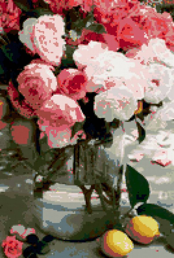 пиончики - натюрморт, цветы, пионы - предпросмотр