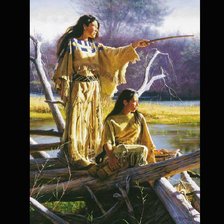 Схема вышивки «indián»