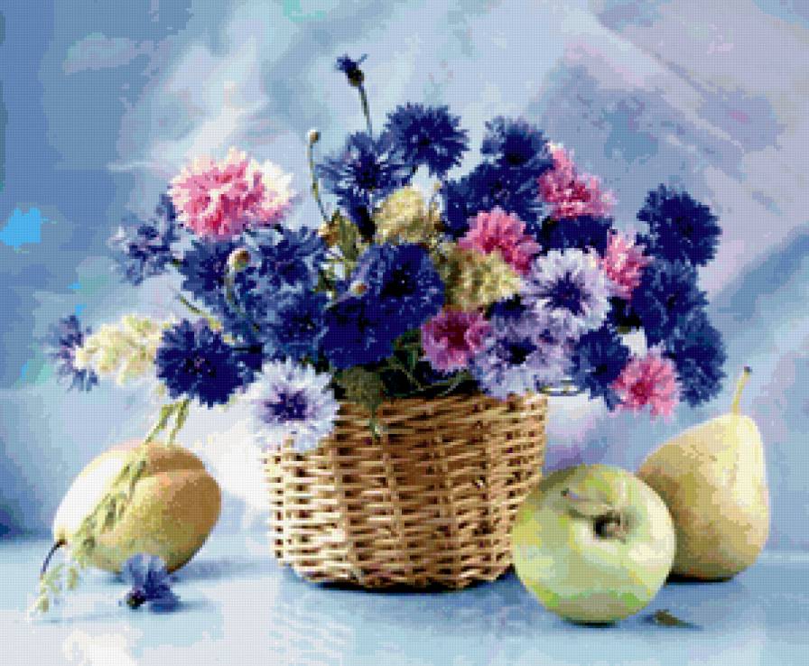 Цветы в корзине - цветы - предпросмотр