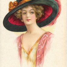 Схема вышивки «КРАСАВЦА В ШЛЯПЕ»