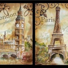Схема вышивки «Лондон-Париж»