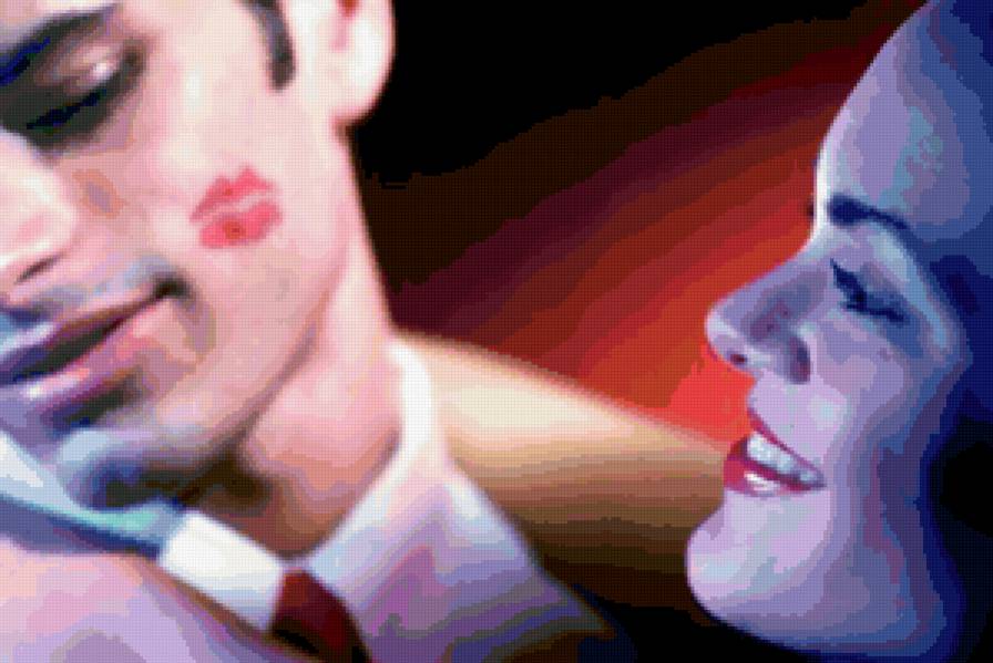 двое - пара, женщина, любовь, поцелуй, мужчина - предпросмотр