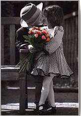 первая любовь - первый поцелуй, нежность, букет, детки - оригинал