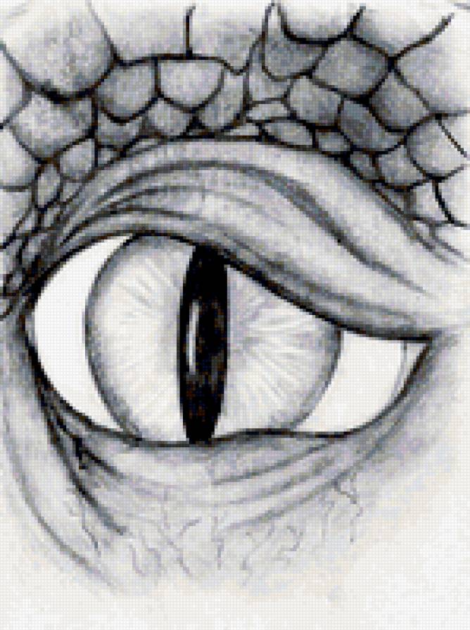 карандаш. глаз дракона - фэнтази, рисунок - предпросмотр