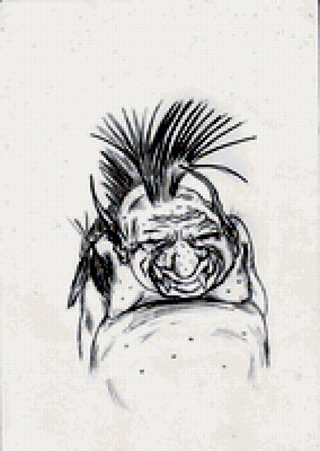 карандаш. троль - фэнтази, рисунок - предпросмотр