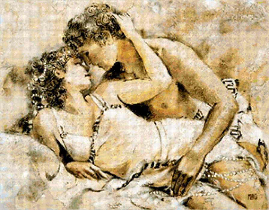 Поцелуи от Мануэля Ланце 3 - античность, люди, поцелуй, она, он, любовь, картина, страсть, пара - предпросмотр