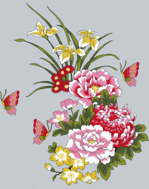 цветы - цветы, букет.бабочки - оригинал