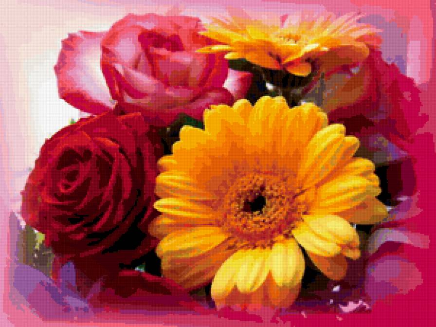 цветы - букет, цветы - предпросмотр