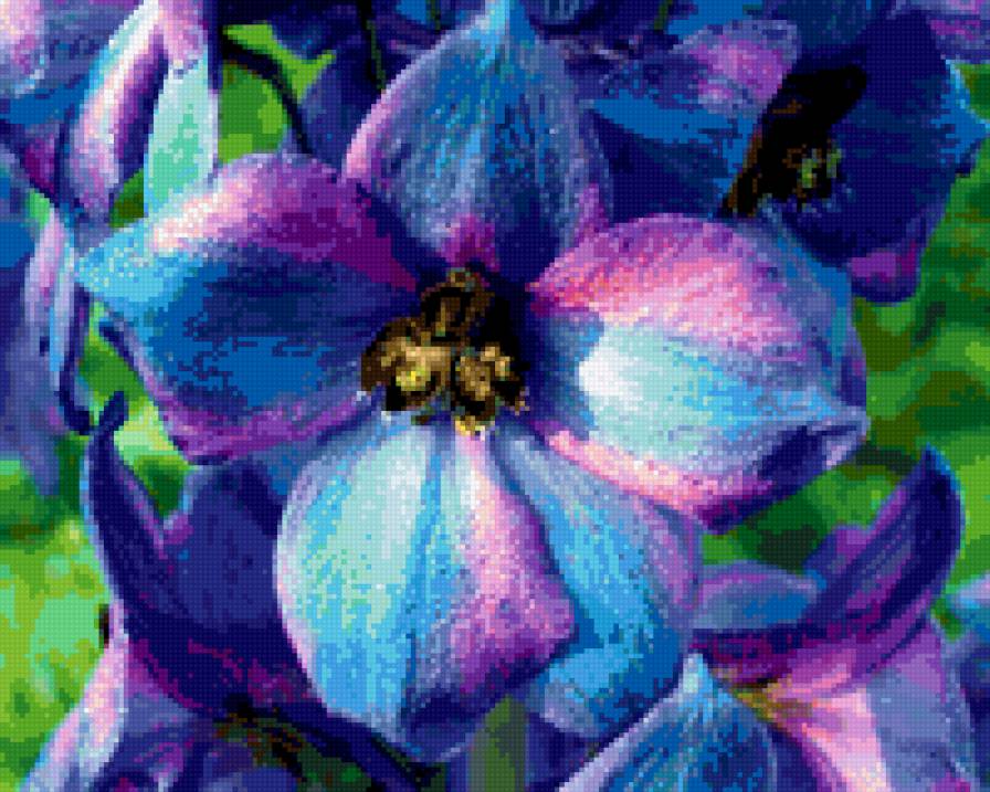 синие цветы - цветы - предпросмотр