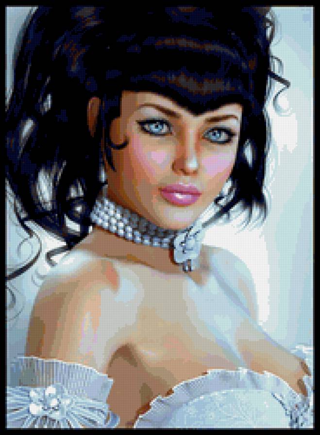 девушка - красота, девушка, одиночество, любовь, картина - предпросмотр