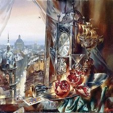 Схема вышивки «часы»