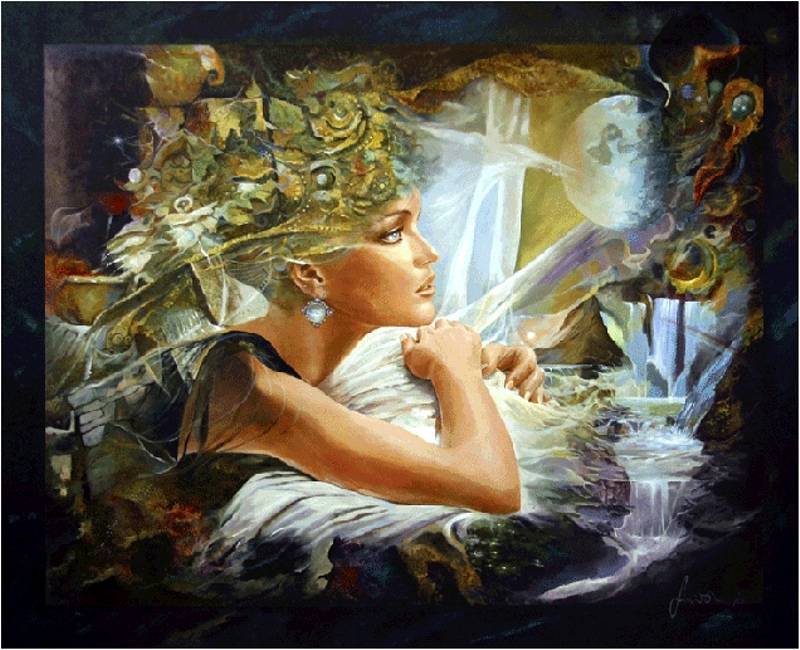 Девушка - картина, девушка - оригинал