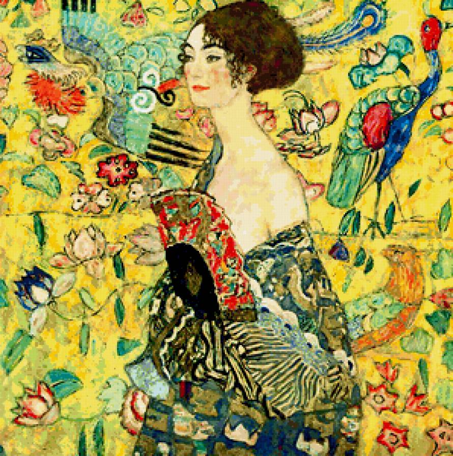 №230583 - девушка, живопись, цветы, картина, дети, красота женщины, фэнтези - предпросмотр