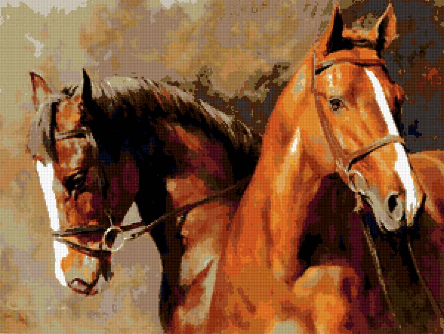 Пара лошадей - предпросмотр