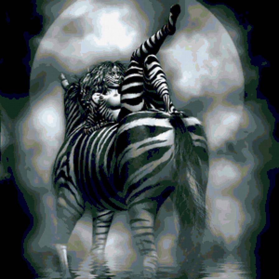 №230806 - животные, фея, природа, девушка, миф, фэнтези, лошади - предпросмотр