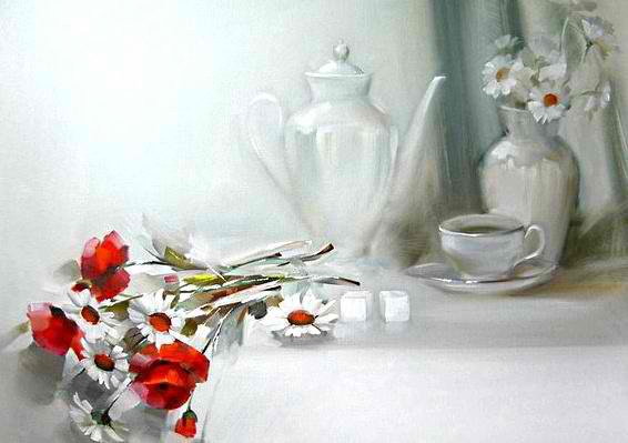 натюрморд - цветы, натюрморд - оригинал