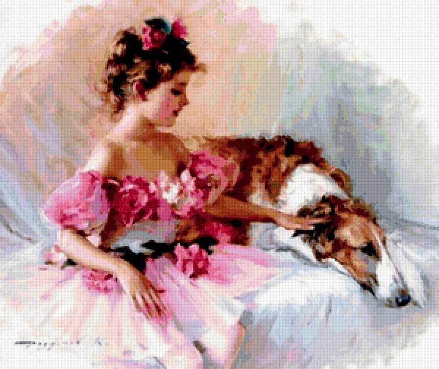 033 - собака, девочка - предпросмотр