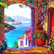 Схема вышивки «у моря»