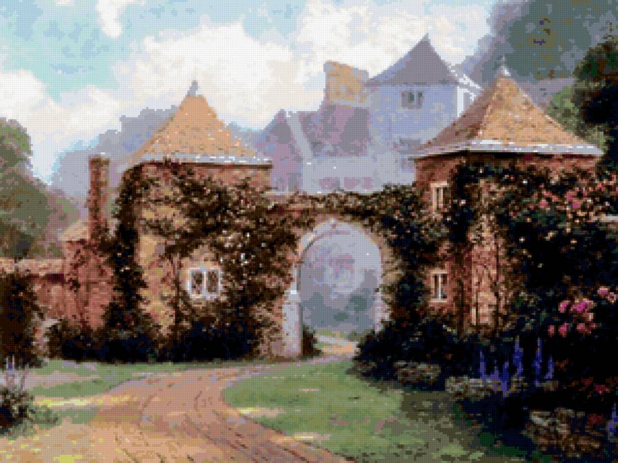 замок - живопись, архитектура, город - предпросмотр