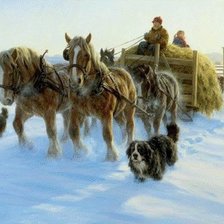 Схема вышивки «Szénásszekér»