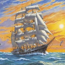 Схема вышивки «Серия "Парусники"»