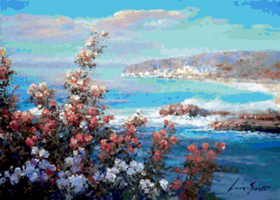 Вид на бухту. - природа, цветы, пейзаж, море - предпросмотр