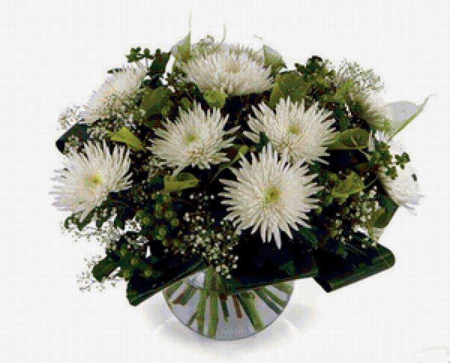 Хризантемы 3 - букет, цветы, хризантемы - предпросмотр