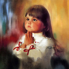 Оригинал схемы вышивки «Детская молитва.» (№231983)
