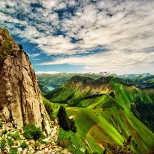 Схема вышивки «горы»