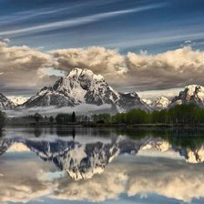 Схема вышивки «горы»