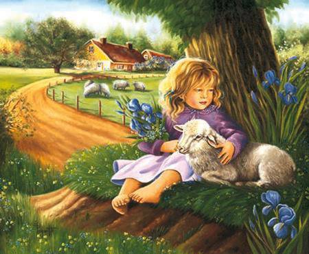 kislány báránnyal - оригинал
