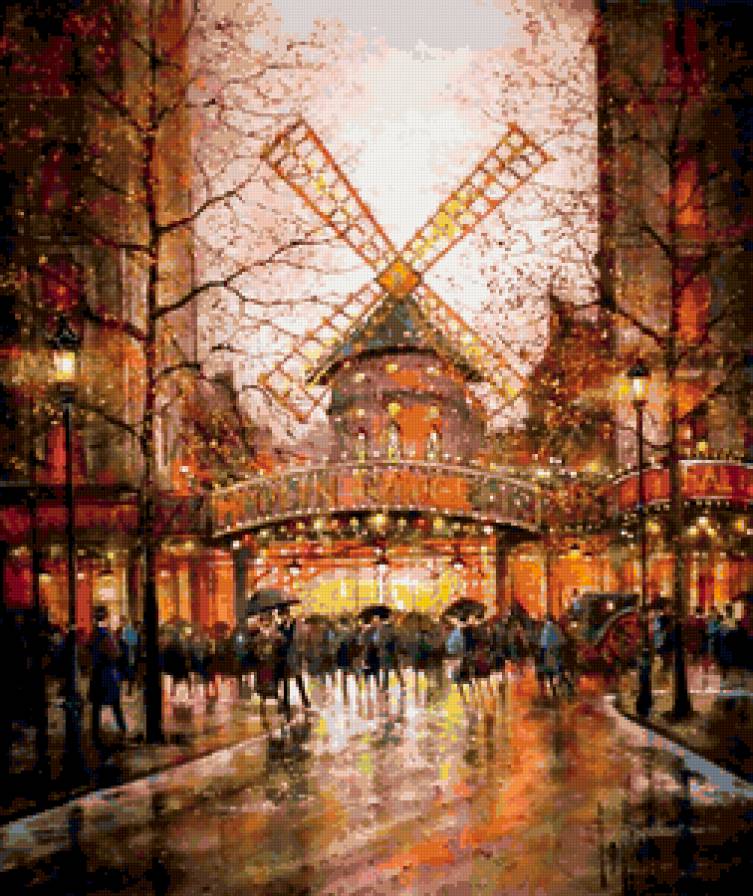 Мулен Руж - франция, париж, пейзаж, город, мулен руж - предпросмотр