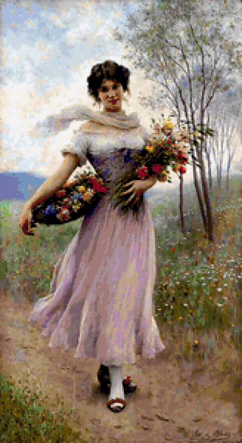 lány virággal - предпросмотр